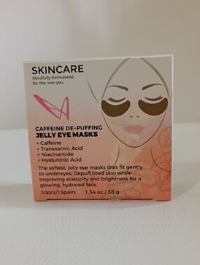 Caffeine De-Puffing Jelly Eye Masks - Pink